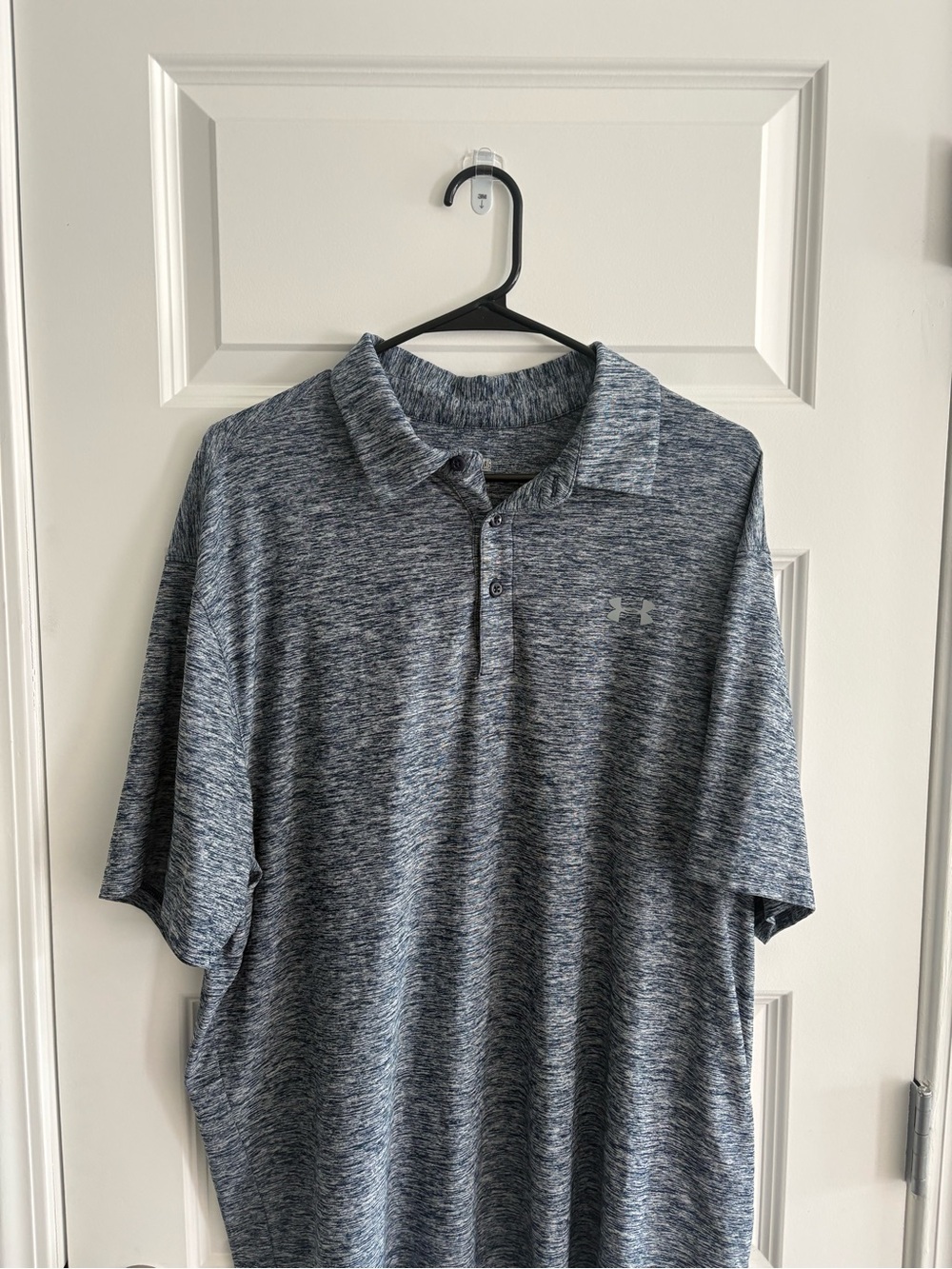 Under Armour Men's Heathered Navy/White Button Down Shirt - XL